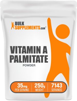 BulkSupplements polvo palmitato de vitamina A 250 gramos sin gluten