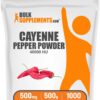 BulkSupplements polvo pimienta cayena 40000 HU 500 gramos
