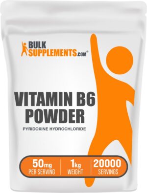 BulkSupplements polvo piridoxina vitamina B6 1kg apoyo inmunológico