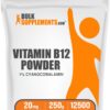 Version 1.0.0 BulkSupplements polvo vitamina b12 cianocobalamina frasco frontal