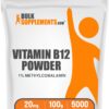 BulkSupplements polvo vitamina b12 metilcobalamina 100g envase frontal