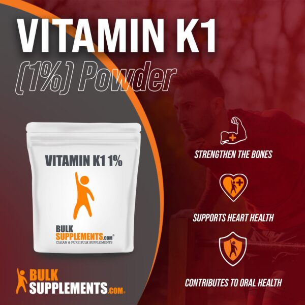 BulkSupplements polvo vitamina k1 detalle texto etiqueta