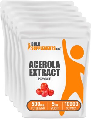 Version 1.0.0 Paquete de 5 kg de polvo de extracto de cereza acerola BulkSupplements