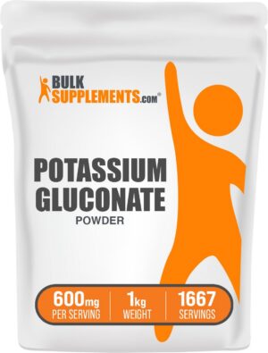 Version 1.0.0 Frente del empaque BulkSupplements Potassium Gluconate Powder