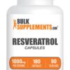 Frente de frasco BulkSupplements Resveratrol 1000 mg