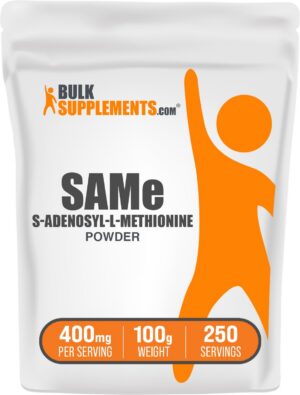 Frasco de SAM-e polvo BulkSupplements