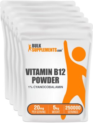 Version 1.0.0 Vitamina B12 en polvo BulkSupplements - Cianocobalamina