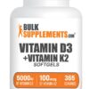 Version 1.0.0 BulkSupplements vitamina D3 K2 5000 UI 365 cápsulas blandas
