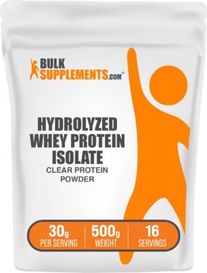 Frente del envase BulkSupplements whey protein isolate