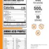 Version 1.0.0 Etiqueta de BulkSupplements whey protein isolate