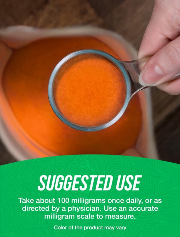 Version 1.0.0 BulkSupplements Polvo de Zeaxantina en empaque