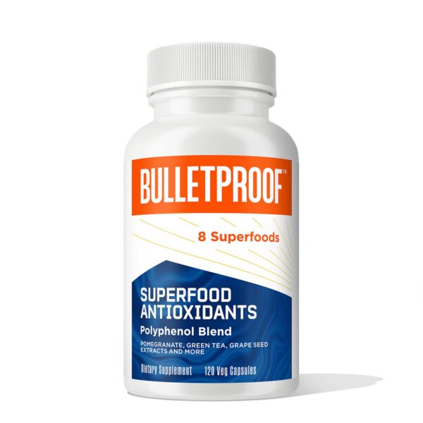 Version 1.0.0 Frasco de cápsulas antioxidantes Bulletproof