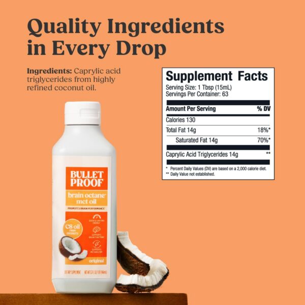 Version 1.0.0 Detalle de etiqueta Bulletproof Brain Octane