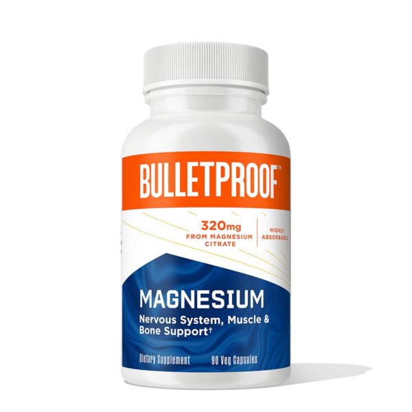 Cápsulas Bulletproof magnesio en frasco