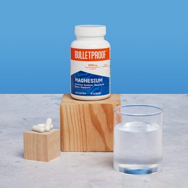 Frasco de magnesio Bulletproof con etiqueta