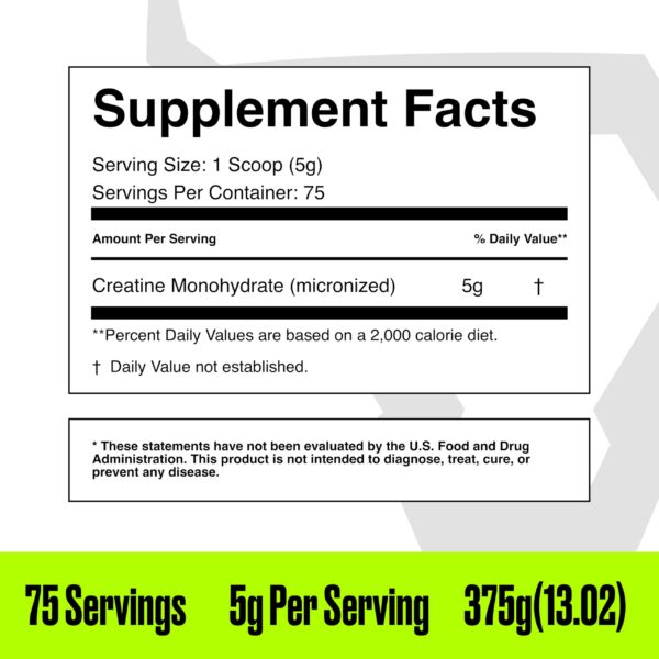 Etiqueta Bullfit creatina monohidrato