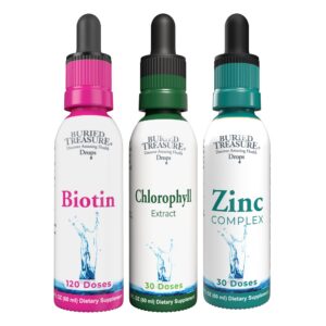 Frasco de gotas Biotina Zinc Clorofila Buried Treasure