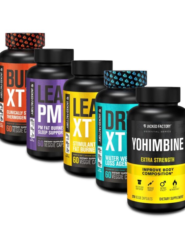 Burn-XT y Lean PM frasco y etiqueta visibles