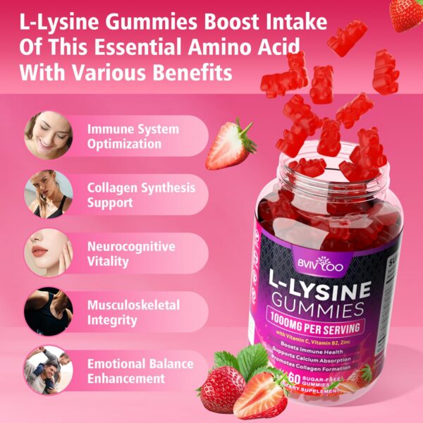 Gomitas lisina en frasco