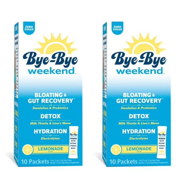 Version 1.0.0 Bye-Bye Weekend mezcla bebida recuperación paquete 2 sobres