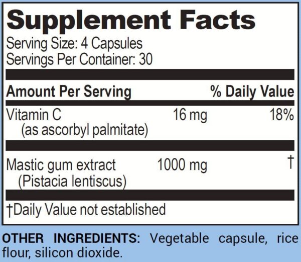 Bye-Lori Extracto de goma de mástique 1000 mg - Vista lateral