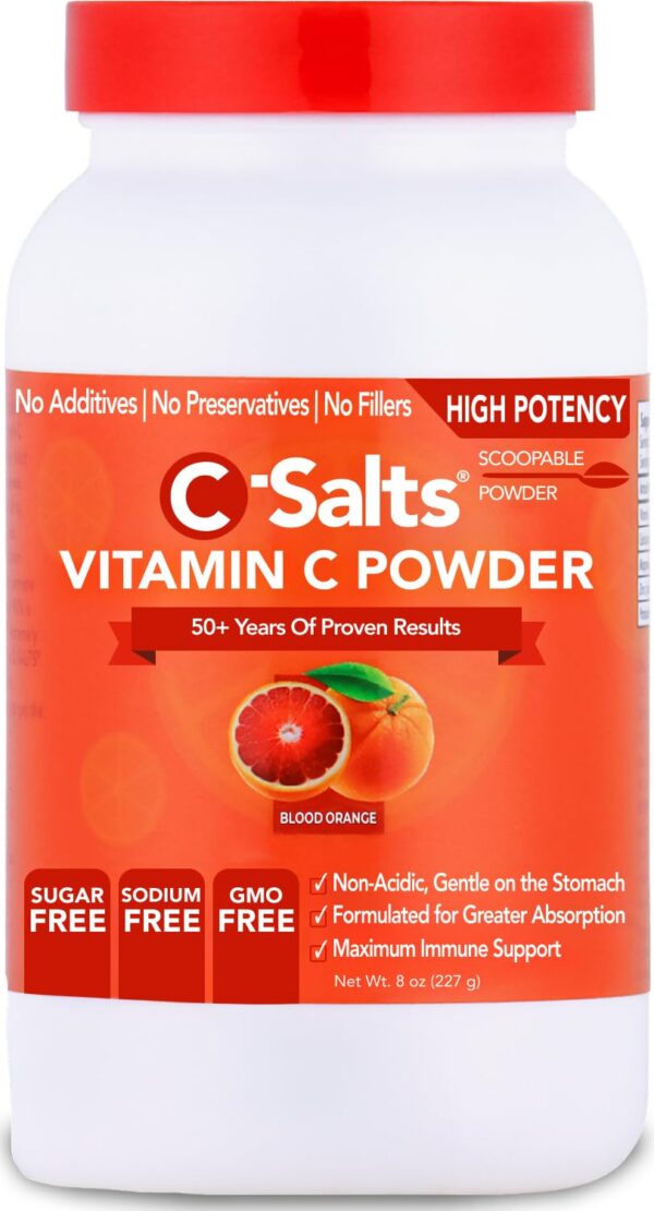 Frente del envase C-Salts vitamina C en polvo