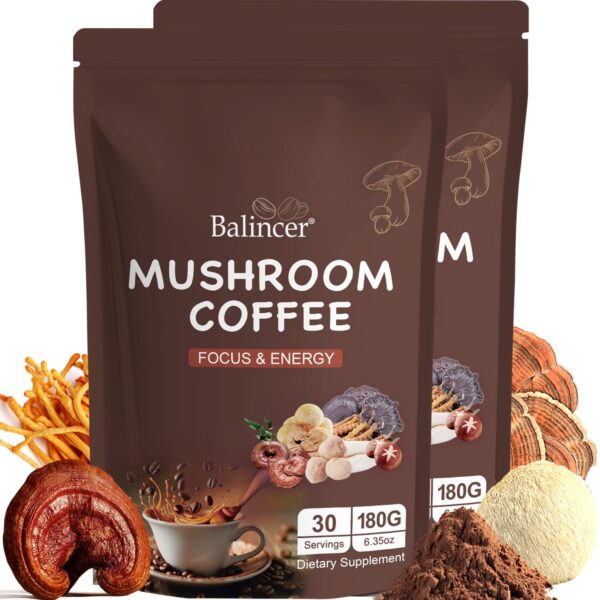 Café de hongos orgánico Balincer 6 hongos 60 porciones