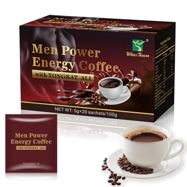 Café de energía herbal instantáneo para hombres con Maca y Ginseng FARWIX