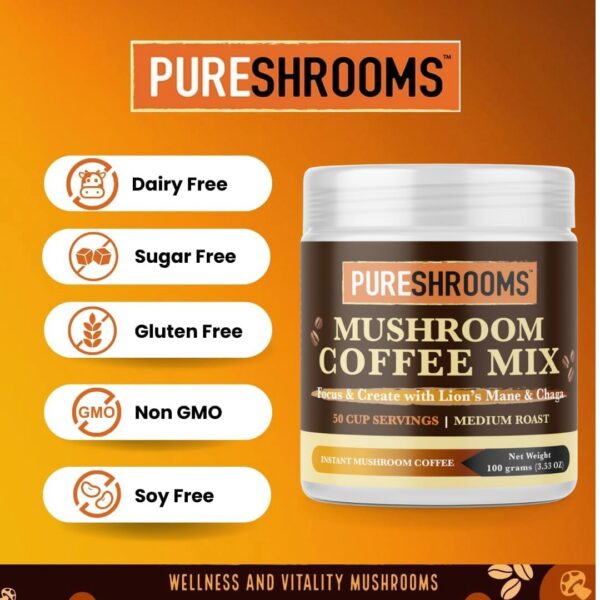 Café instantáneo ecológico con extractos naturales de hongos