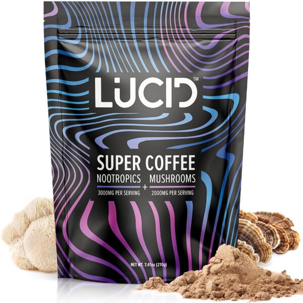 Version 1.0.0 Café instantáneo orgánico con hongos Lucid Superfood 7.41oz
