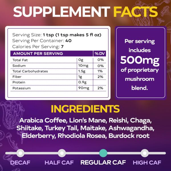 Version 1.0.0 Café en polvo con extractos de lion's mane y otros hongos