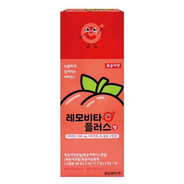 Tabletas masticables LemoVita C Plus sabor durazno