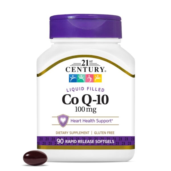Caja 21st Century CoQ10 100mg 90 cápsulas softgel