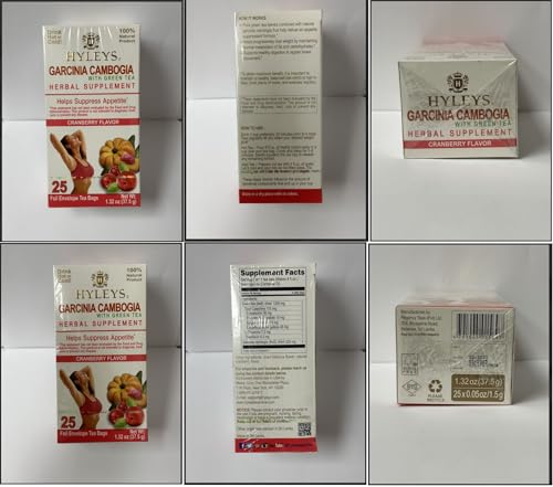 Caja abierta HYLEYS Té Garcinia Cambogia Té Verde sabor arándano