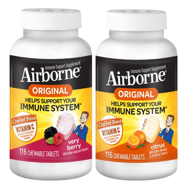 Caja Airborne tabletas masticables vitamina C zinc