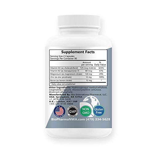 Caja Bio-D3 Plus vitamina D3 K2 minerales 180 cápsulas veganas