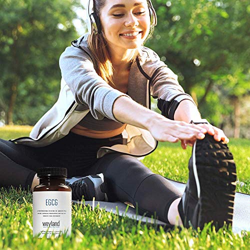 Caja y botellas de suplemento antioxidante Weyland EGCG