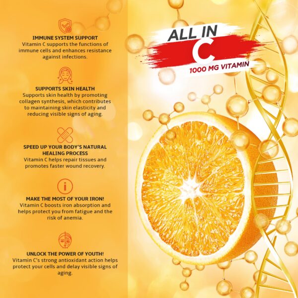 Caja Camrusepa vitamina C 1000 mg suplemento antioxidante