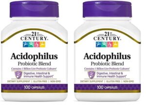 Caja cápsulas Acidophilus 21st Century paquete 2