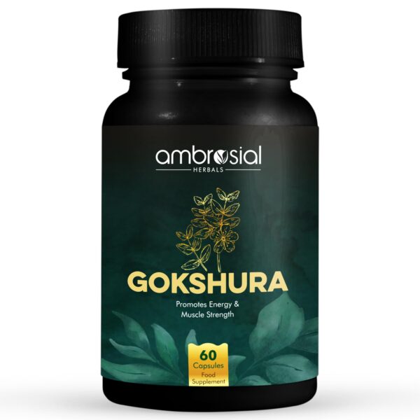 Caja de cápsulas Ambrosial Gokshura Tribulus Terrestris 500mg