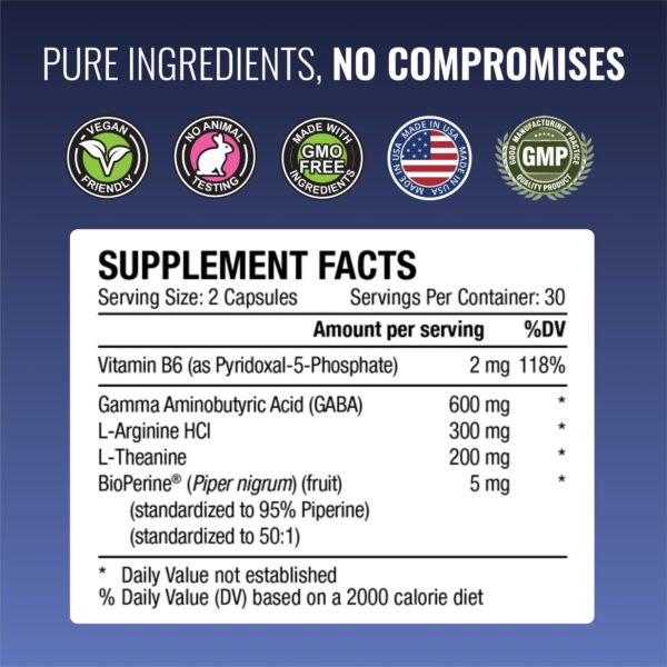 Caja y cápsulas Approved Science GABA+ suplemento sueño