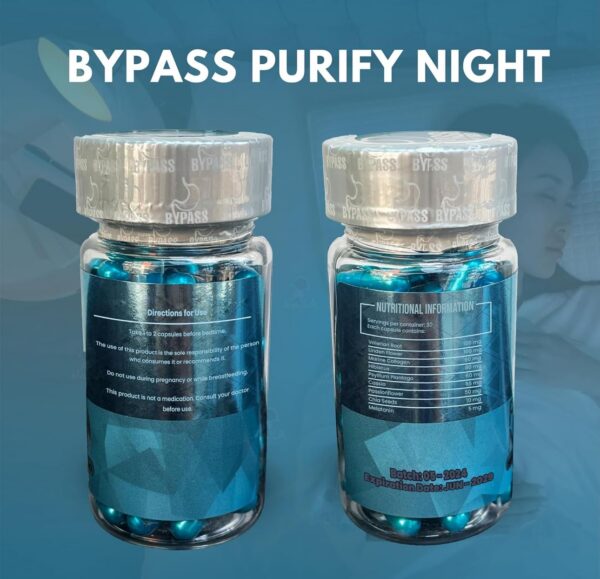 Caja cápsulas Bypass Purify Night 60 unidades para salud