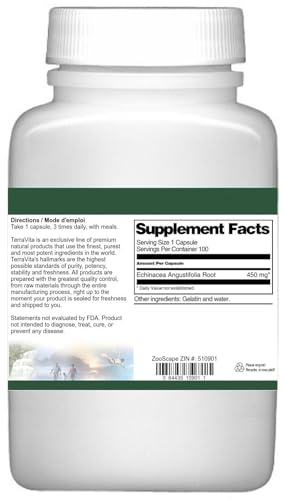 Caja y cápsulas Echinacea Angustifolia 450 mg TerraVita