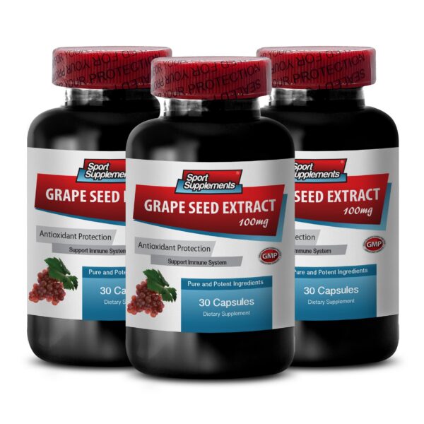 Caja de cápsulas de extracto de semilla de uva con 90 unidades