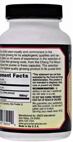 Caja de cápsulas ginseng rojo chino Imperial Elixir