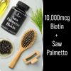 Caja de cápsulas veganas Saw Palmetto y Biotina cabello