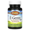 Caja de Carlson E-Gems Plus 400 IU vitamina E natural