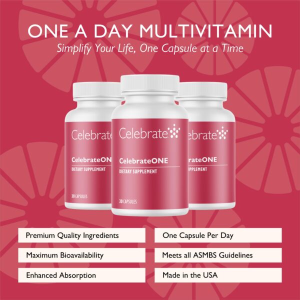 Caja CelebrateONE multivitamínico bariátrico 90 cápsulas