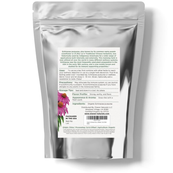 Caja certificada de té Echinacea Purpurea orgánico