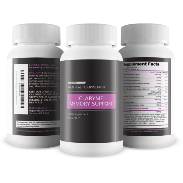 Caja Claryme suplemento natural para memoria y enfoque